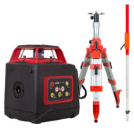 Комплект: ротационный нивелир RGK SP-400 + штатив RGK SH-170, рейка RGK LR-2